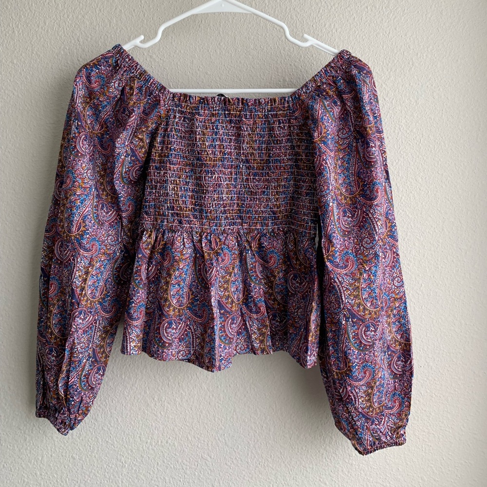 Puff-sleeve smocked top in Liberty® Tropical Prince print - Picture 5 of 5